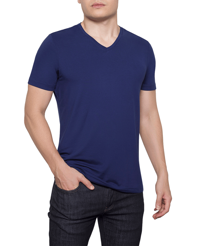 EcoSilver V Neck T Shirt - GQ BOX