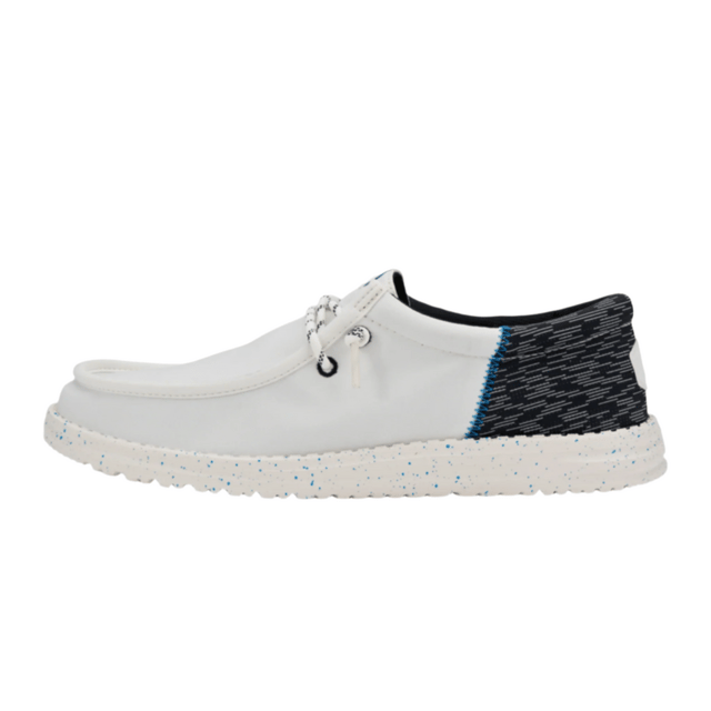 Hey Dude Men's Wally Funk White Jersey Jacquard Shoe