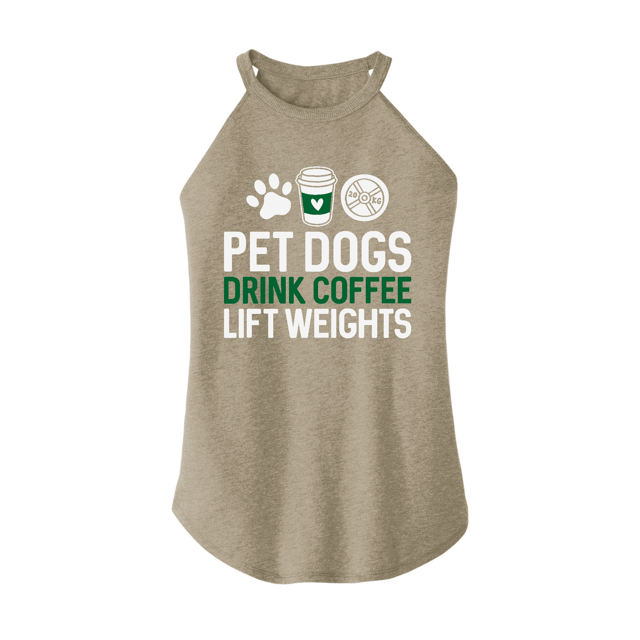 Pet Dogs Drink Coffee Rocker Tank