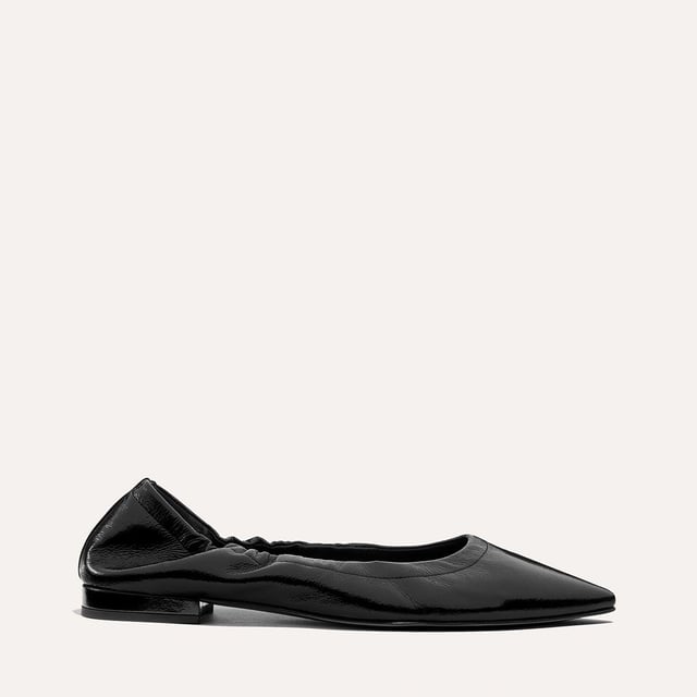 The Roma - Black Crinkle Patent