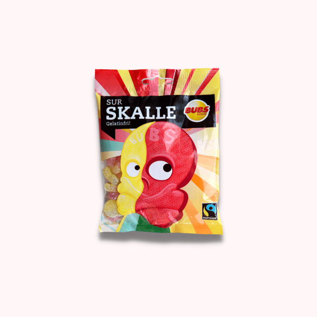 Bubs Sour Raspberry Micro Skulls
