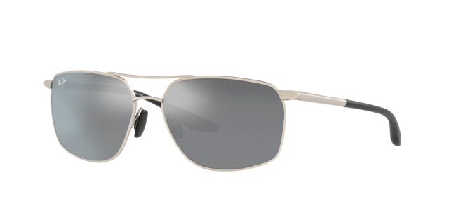 MAUI JIM Puu Kukui Silver - Men Sunglasses, Neutral Grey Polarized Lens