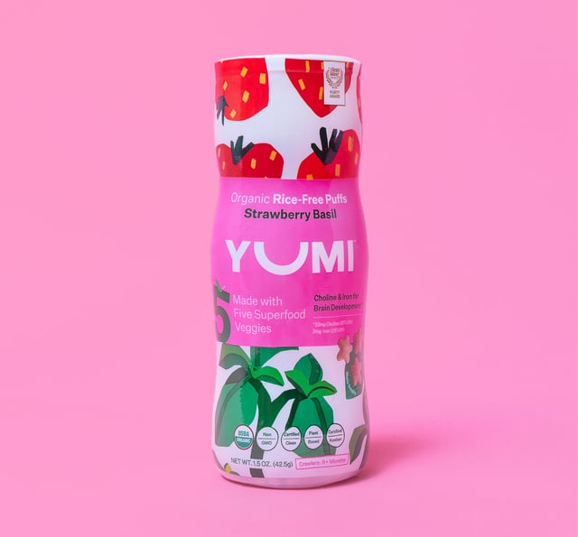 Yumi Organic Puffs - Strawberry Basil 1.5oz
