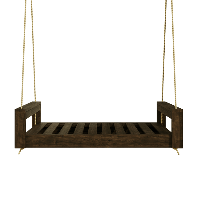 Amish Casual Lancaster Daybed Swing Bed, 4 Ft Dark Walnut