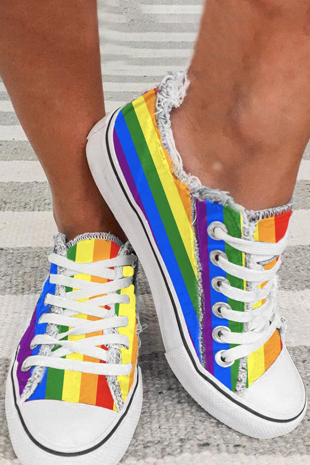 Rainbow Canvas Shoes