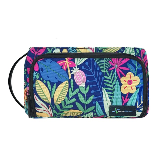 Insulated Diabetes Insulin Supply Case- Blue Floral