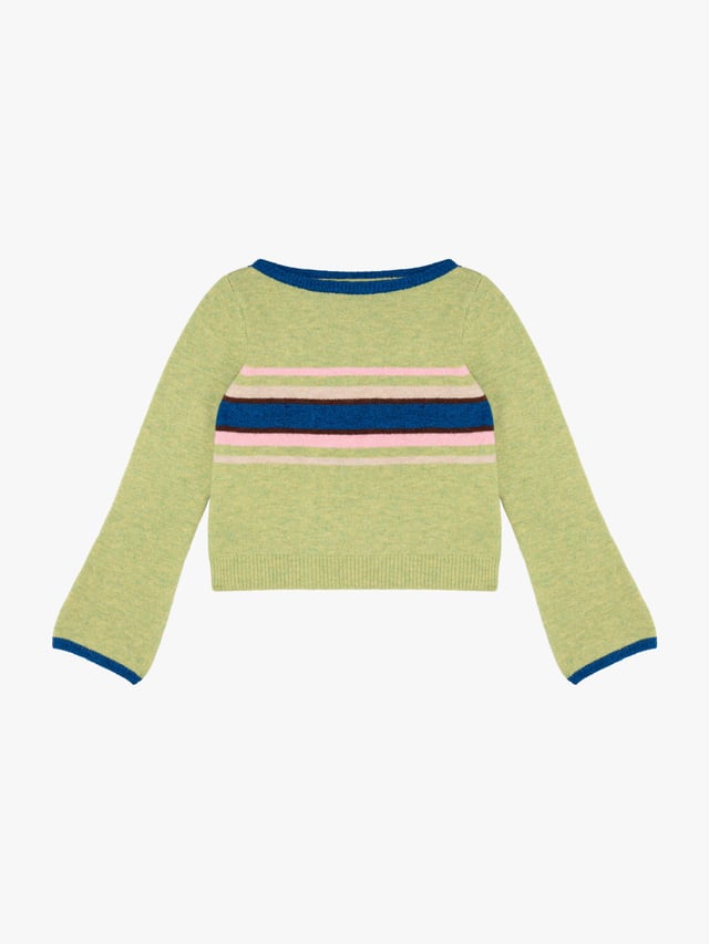 Mari Sweater - Pistachio Stripe
