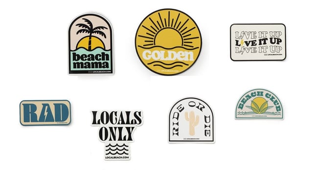 Vinyl Local Beach Stickers
