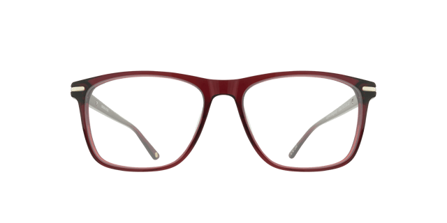 Glasses Direct ™ -Leyton Rectangle Burgundy & Gold Full Rim Eyeglasses | Glasses Direct