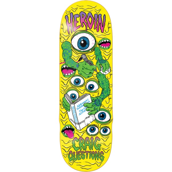 Heroin Skateboards Craig Questions Scott Mutate or Die Skateboard Deck - 10 x 32.25