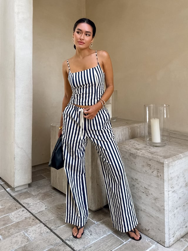 With Love Stripe Wide Leg Pants