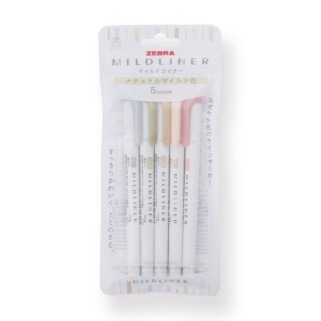 Zebra Mildliner Double-Sided Highlighter - 2022 Natural Color New Set