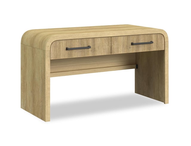 Lenore 59” Modern Sofa Table with Storage - Natural | Table de salon moderne Lenore de 59 po avec rangement - naturelle