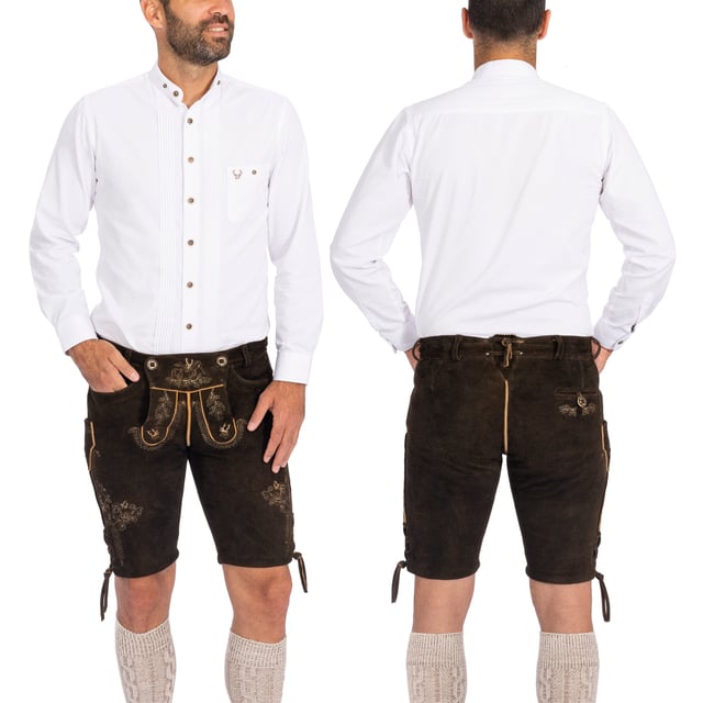 Goat Lederhosen Men Short Dark