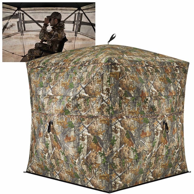 Amazing Offer VisX See Through 300D Hunting Blind 2-3 Person Pop Up Ground Deer Blind