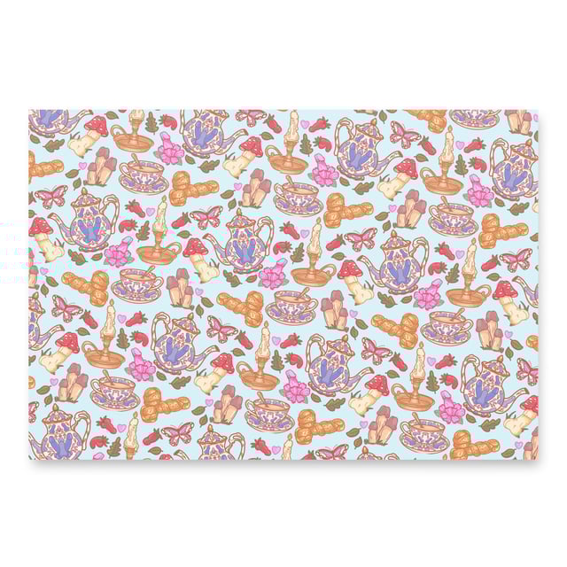 Cottagecore Peens Pattern Wrapping Paper Sheets