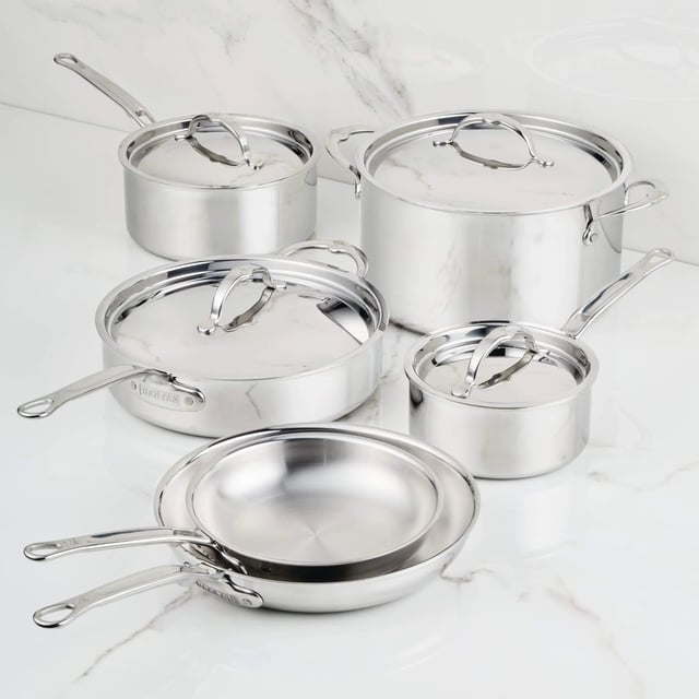 Polished Clad Stainless Steel Ultimate Set, 10-Piece