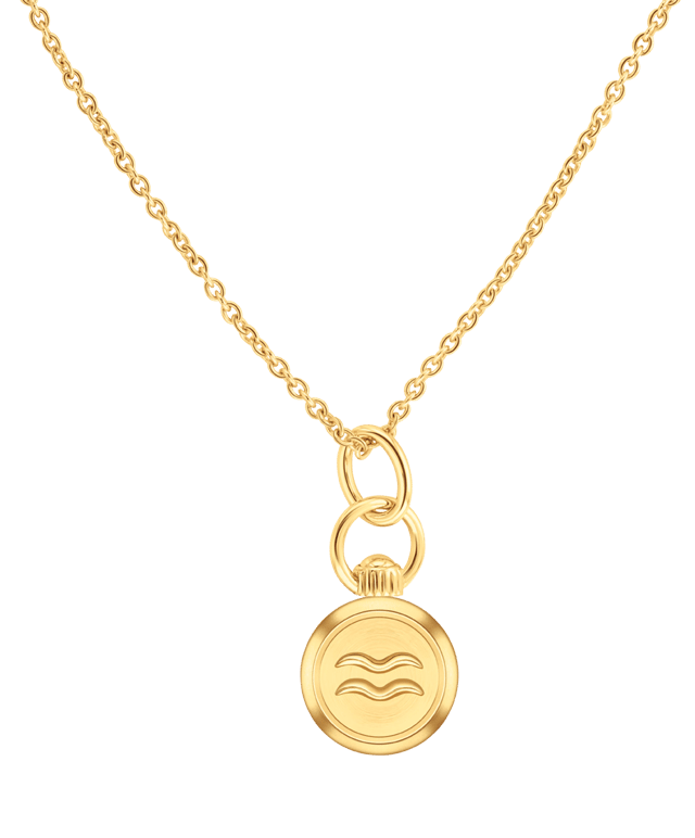 Aquarius Zodiac Charm Necklace
