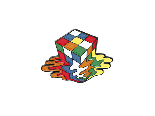 Melted Cube Brooch (Pin)