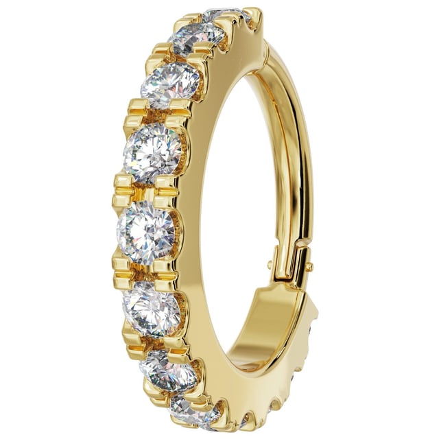 Diamond Infinity Hoop 14k Gold Clicker