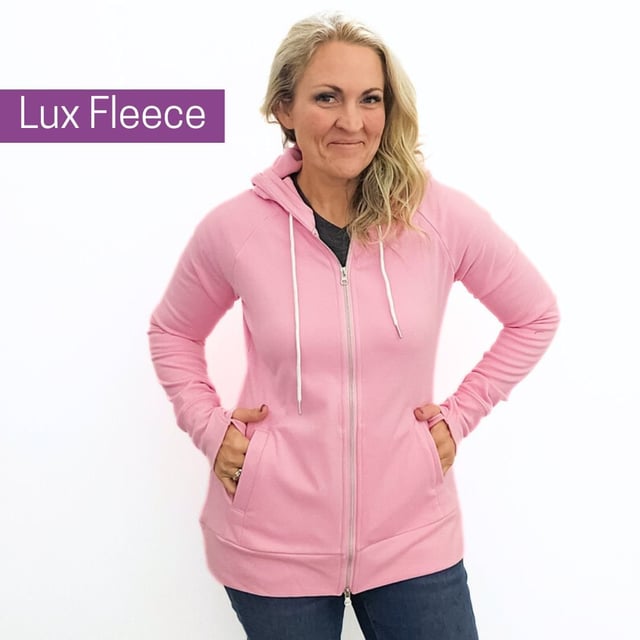 Lux Pink Fleece Full Zip: Clearance