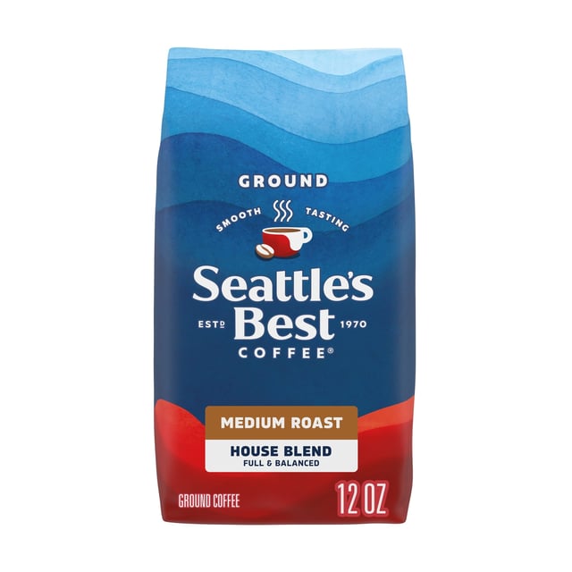 Seattle’s Best Coffee, House Blend, Medium Roast, Ground Coffee, 100% Arabica, 12 oz