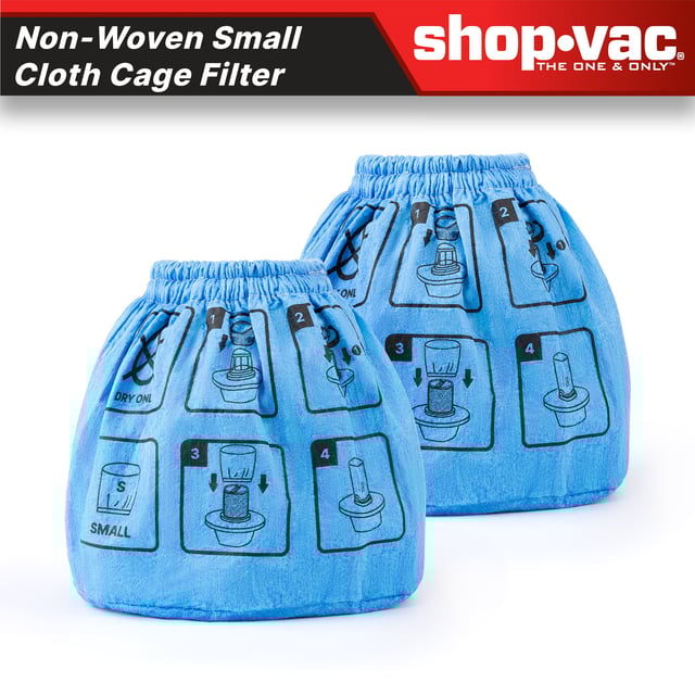 Shop-Vac Non-Woven Small Cloth Cage Filter (2 Pack)