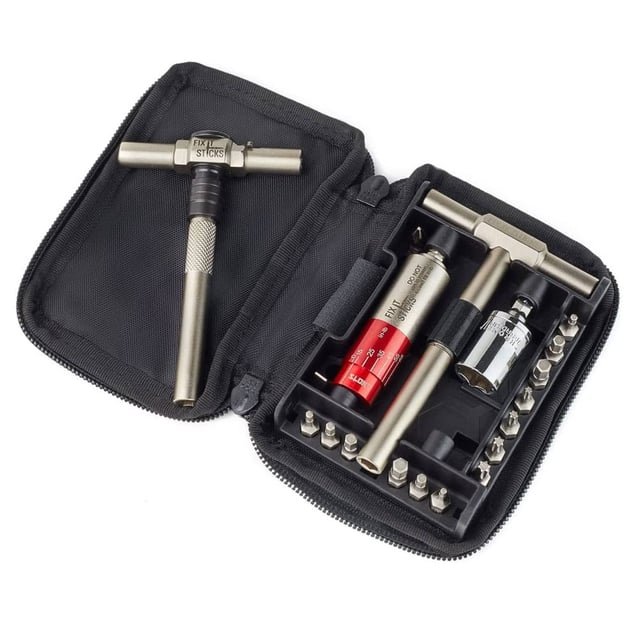 FIX IT STICKS 15-65 Inch Lbs All-in-One Torque Driver Kit with Locking Ratcheting T-Way Wrench (FISMUTK+FIIS-TWAY-LOCK)