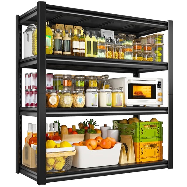 REIBII 40"W Storage Shelves 1800 LBS Adjustable Metal Shelves for Storage for Pantry Kitchen