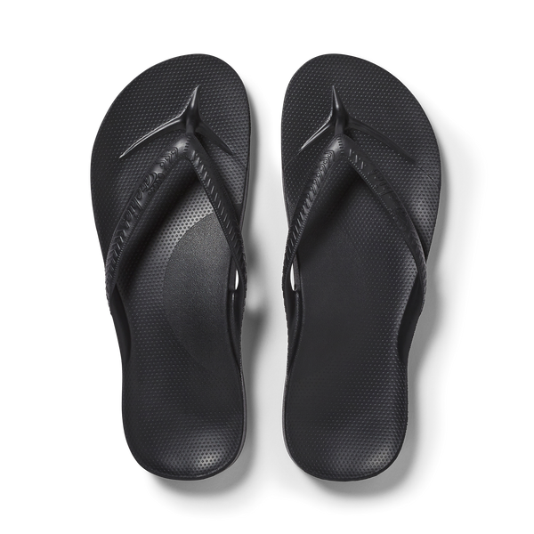 Arch Support Flip Flops - Classic - Black