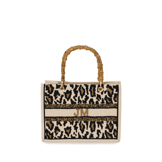 The Juliana Mini Beaded Tote - Leopard