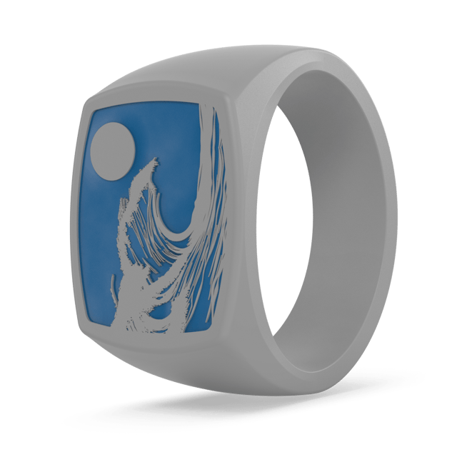 Grand Signet Silicone Ring - Tidal Surge