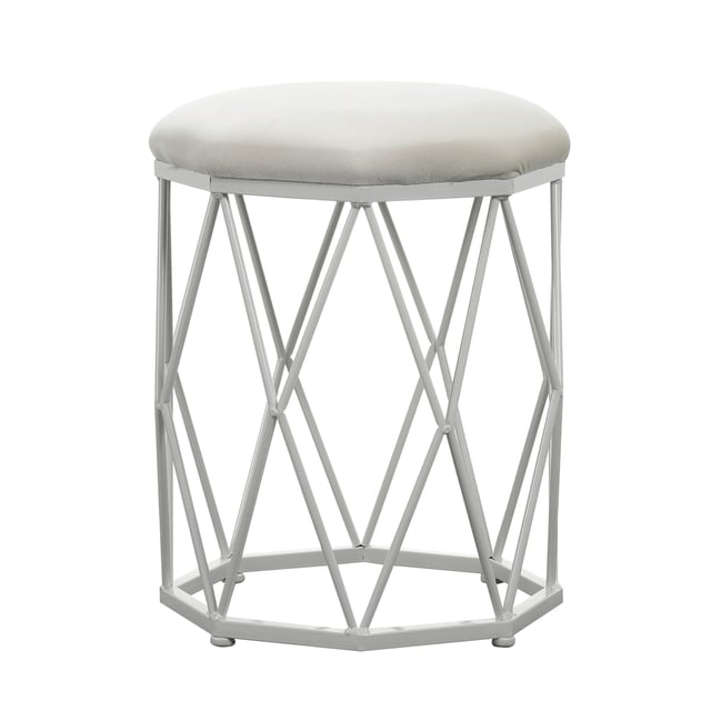 Paisley Velvet Round Stool