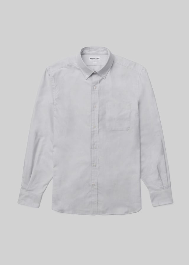 Slow Weave Oxford in Light Grey