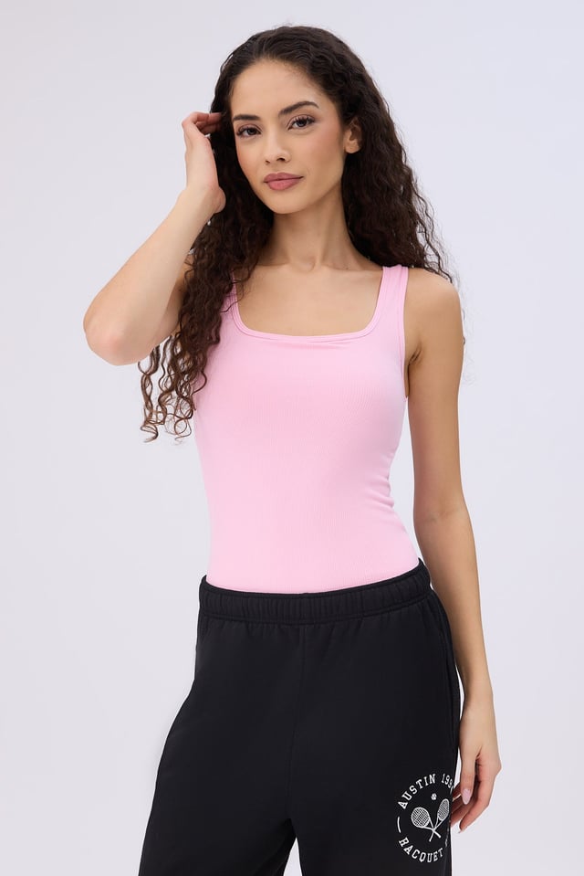Ribbed Knit Tank Bodysuit