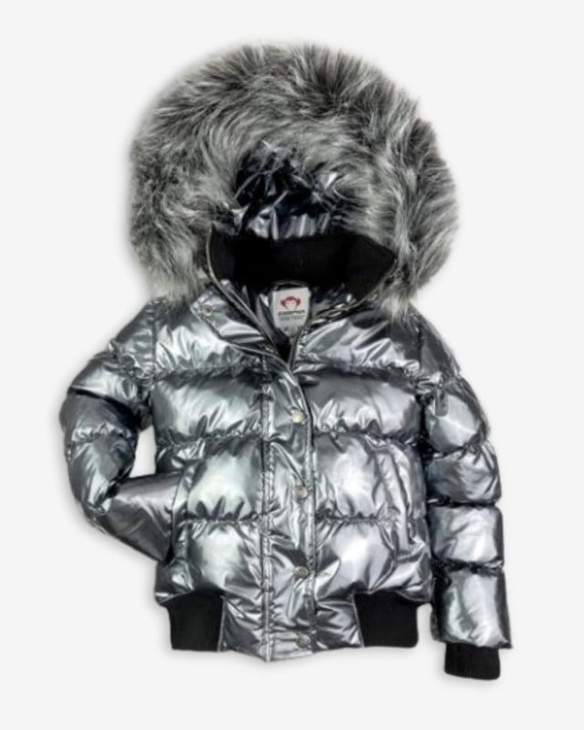 Kyla Puffer Coat | Gunmetal