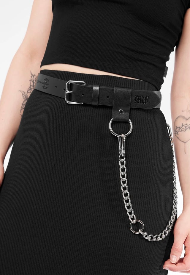 Mary Wyatt - Havoc Appleskin™ Vegan Leather Embossed Weapon Black - Cinturón