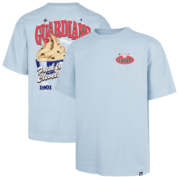 Men's Cleveland Guardians '47 Light Blue Ice Cream Parlor Foundation T-Shirt