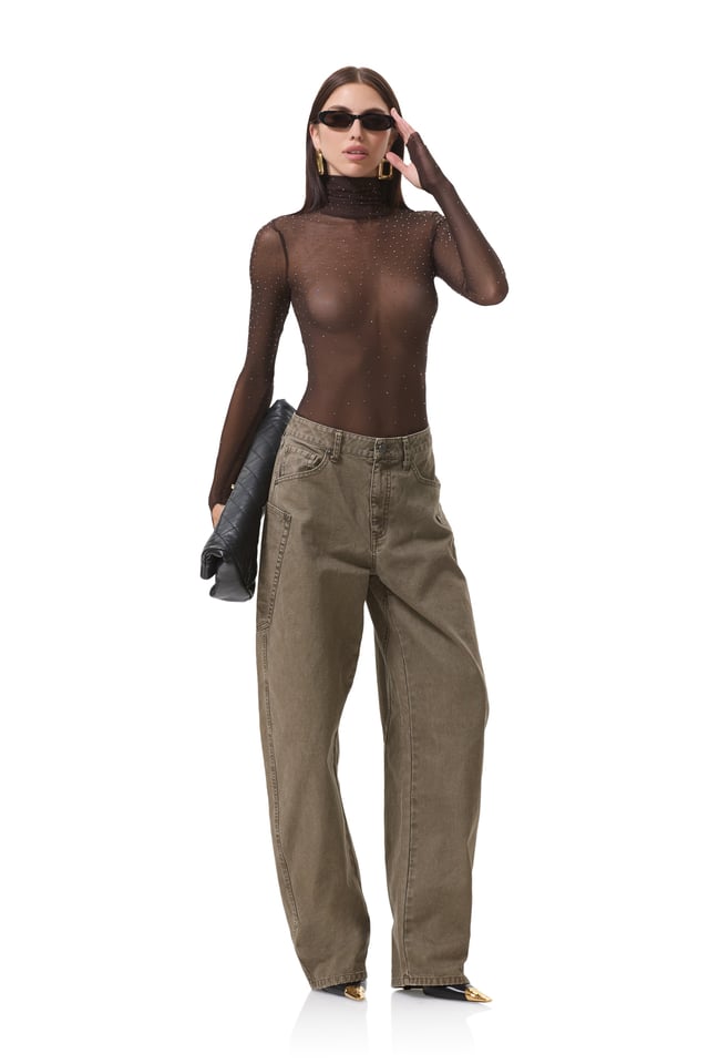 Bexley Barrel Pant - Olive Night