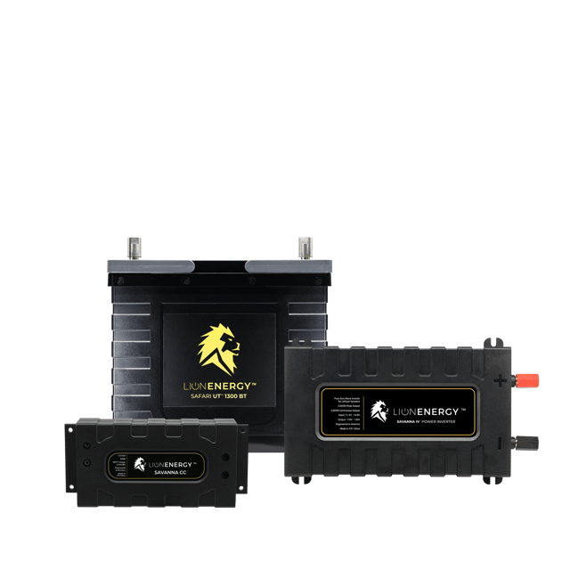 Lion Energy 12V Lithium Battery 105Ah Solar Power System with Inverter (1 - UT 1300)