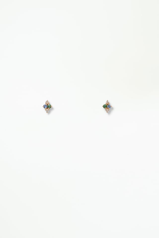 Sapphire, Tourmaline, and Diamond Covey Earring - Single