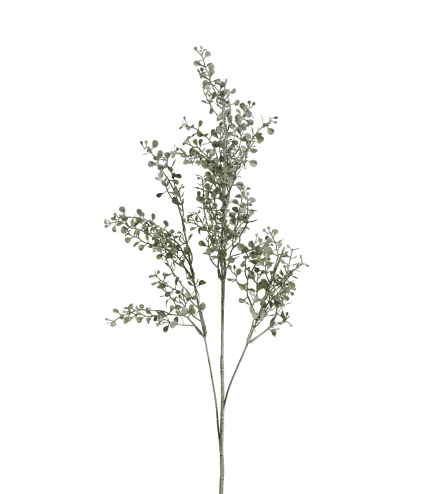 Faux Maidenhair Fern Stem - Green/White