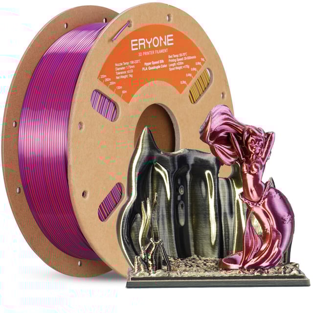 (Bundle Sale) PLA Silk High-Speed Quadruple Filament，1kg  (MOQ:10 Rolls,Mixable )