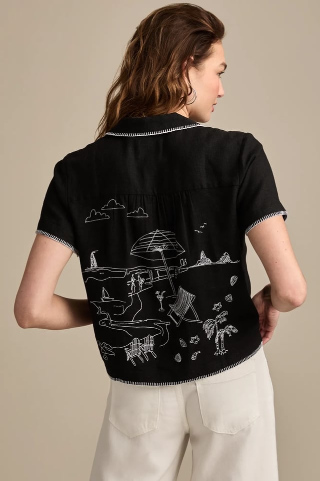 BEACH LINEN CAMP SHIRT