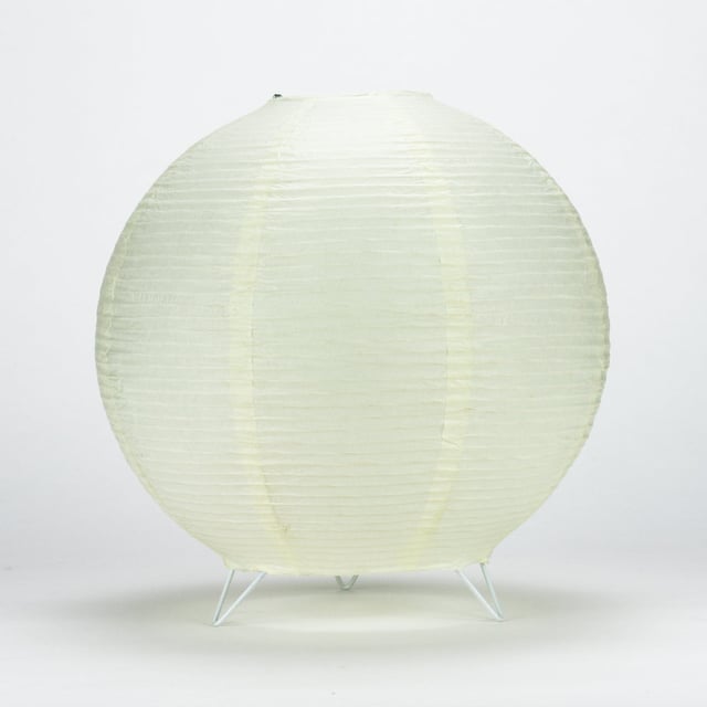 Beige/Ivory Round Centerpiece Candle Lantern w/ Fine Lines (Lantern Only)
