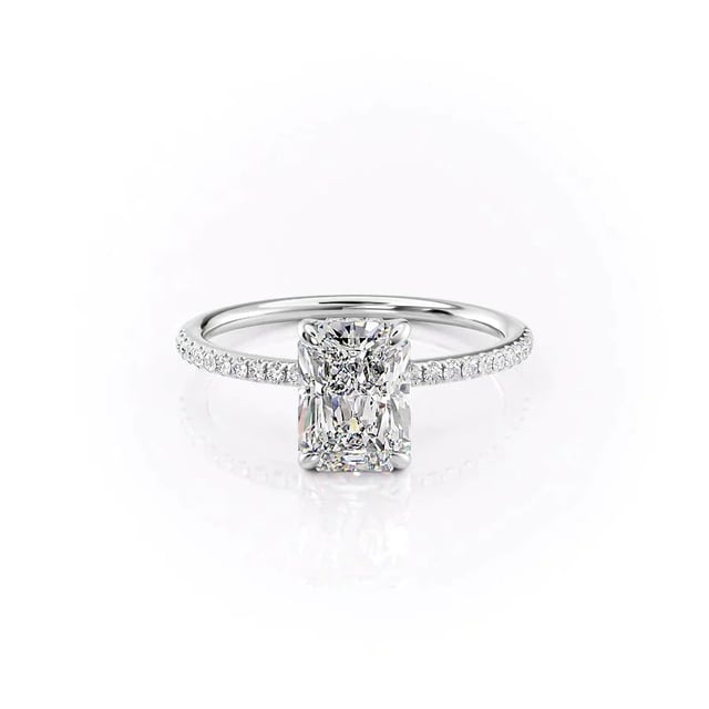 The Pave Kamellie Set With A 3 Carat Radiant Lab Diamond