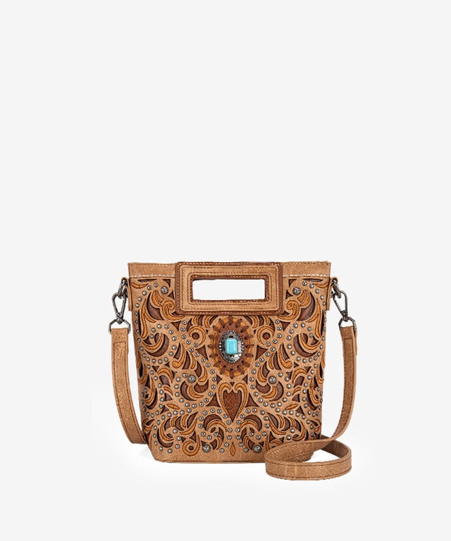 Montana West Cut-Out Embroidered Crossbody Bag