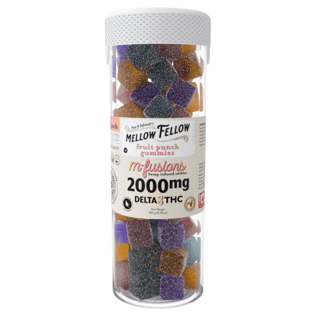 M-Fusions Delta 8 THC Fruit Punch Gummies 40 Ct. - 50mg Delta 8 per gummy