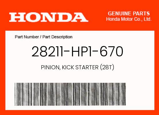 PINION, KICK STARTER (28T)