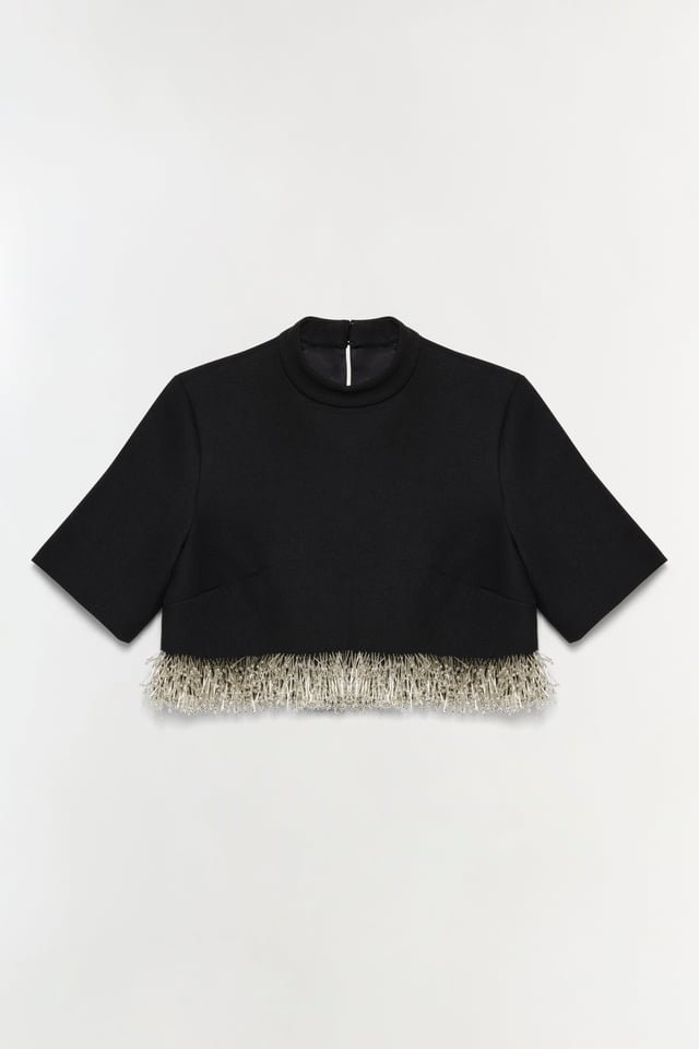 Jalen Embellished Cropped Top
